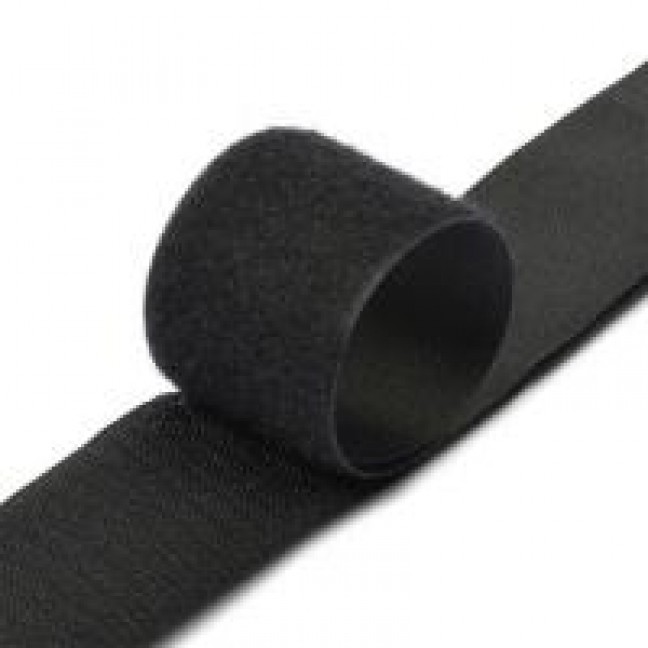 Лента-липучка велькро пришивная 20 мм цвет черный