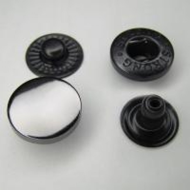 Кнопка декоративная глянец 15 мм черный никель