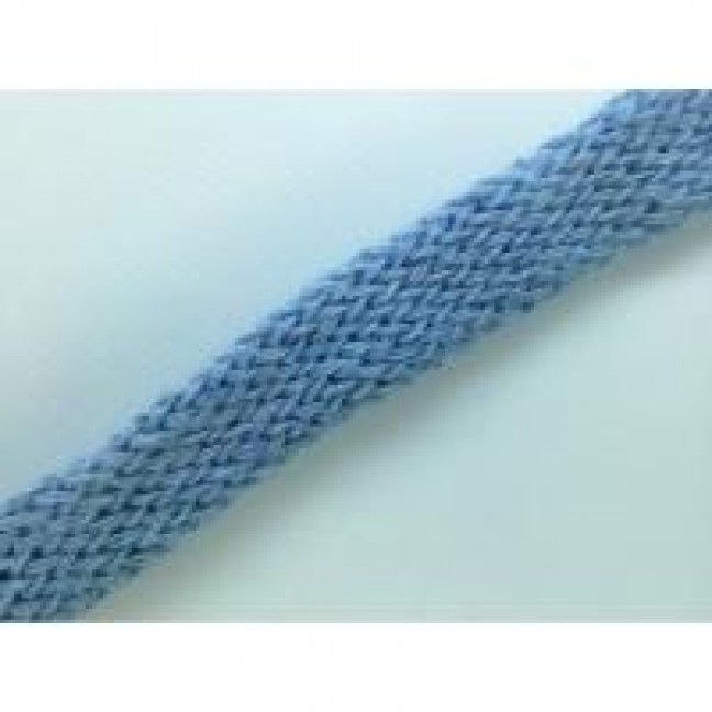 Шнур ХБ плоский 10 мм цвет голубой