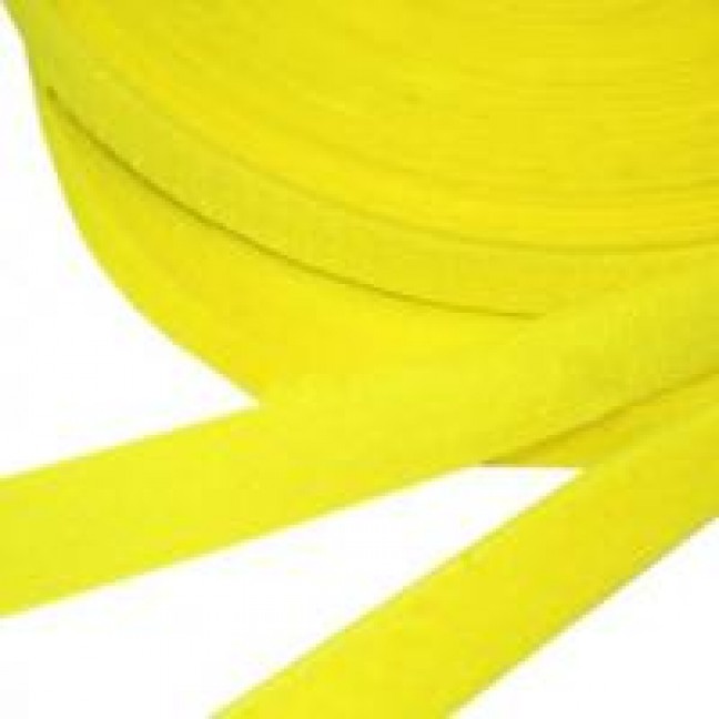 Лента-липучка велькро пришивная 20 мм цвет ярко-лимонный