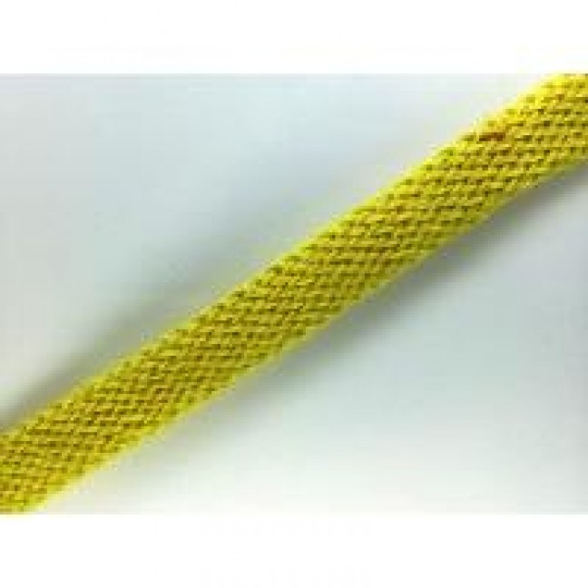 Шнур ХБ плоский 10 мм цвет желтый