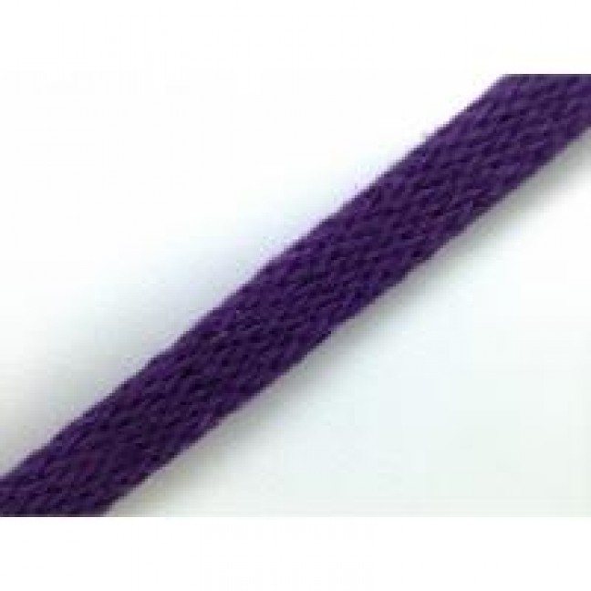 Шнур ХБ плоский 10 мм цвет фиолетовый