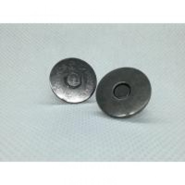 Кнопка магнитная 18 мм плоская цв тем.никель