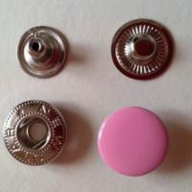 Кнопка для одежды 15 мм Альфа пластик цвет розовый