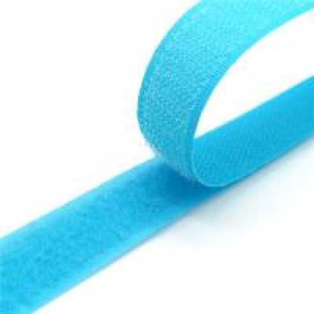 Лента-липучка велькро пришивная 100 мм цвет голубой