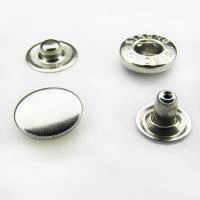 Кнопка декоративная глянец 15 мм никель